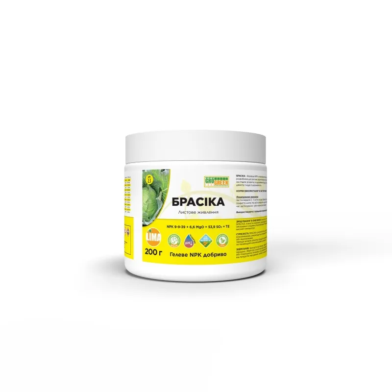 Добриво Гель Брасіка 9-9-39+6,6MgO+54SO3+TE Гро Грін | Brassica