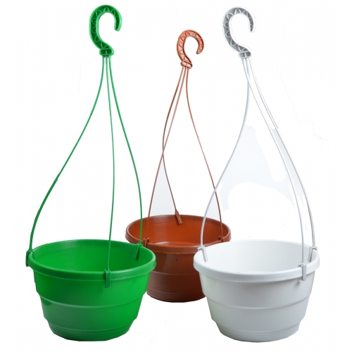 Кашпо Підвісне Д 23 см 3,7 л різнокольорові в комплекті з гачком LOT PLAST (50 шт упаковка) Кашпо Підвісне Д 23 см 3,7 л різнокольорові в комплекті з гачком LOT PLAST (50 шт упаковка)