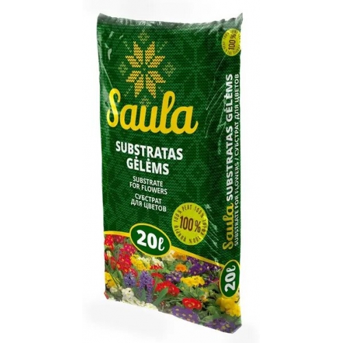 Торфяной субстрат Saula (для цветов) 0-20 мм