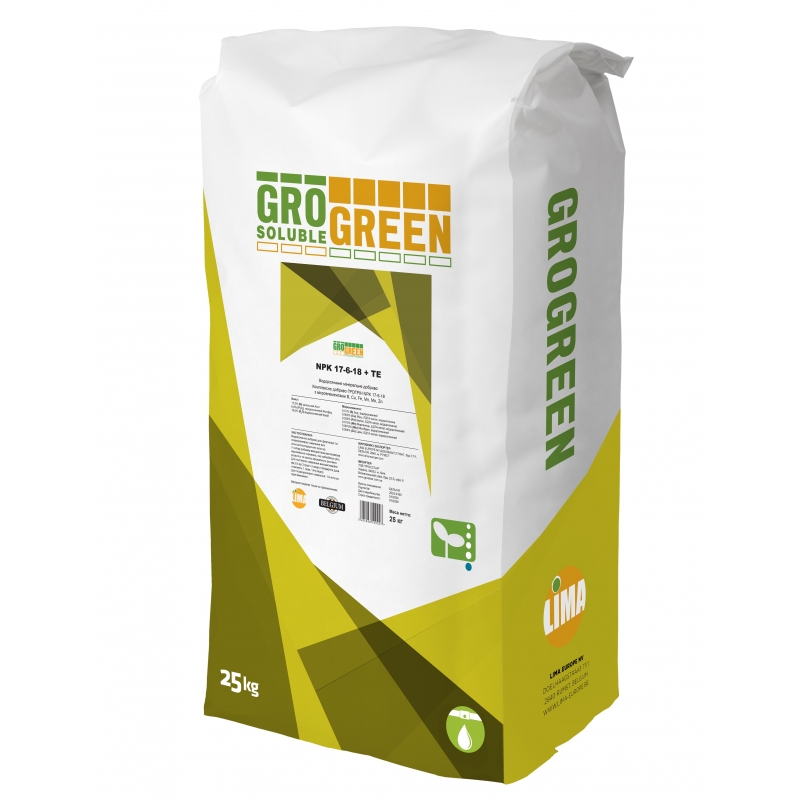 Добриво мінеральне NPK 17-6-18 +TE Гро грін | Gro Green