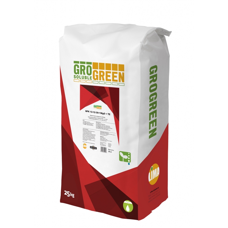 Добриво мінеральне NPK 12-12-36 + 1 MgO + TE Гро Грін | Gro Green