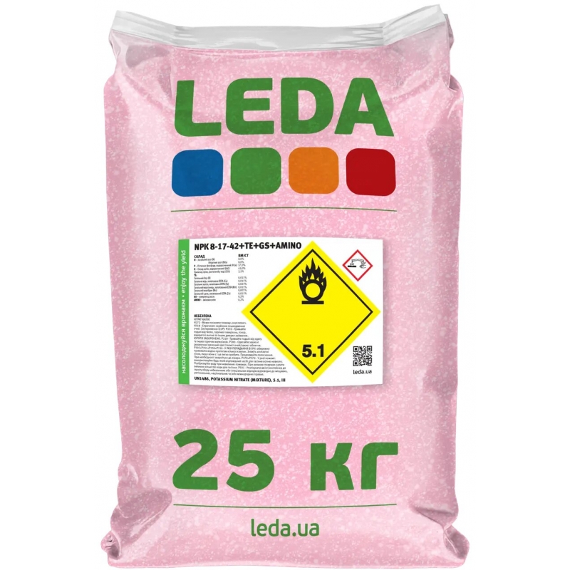 Комплексне добриво Леда (Leda) NPK 8-17-42+TE+GS+AMINO
