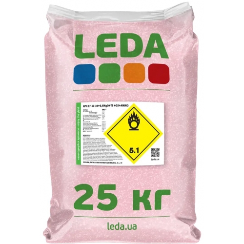 Комплексне добриво Леда (Leda) NPK 17-10-33+0,5 MgO+TE+GS+AMINO