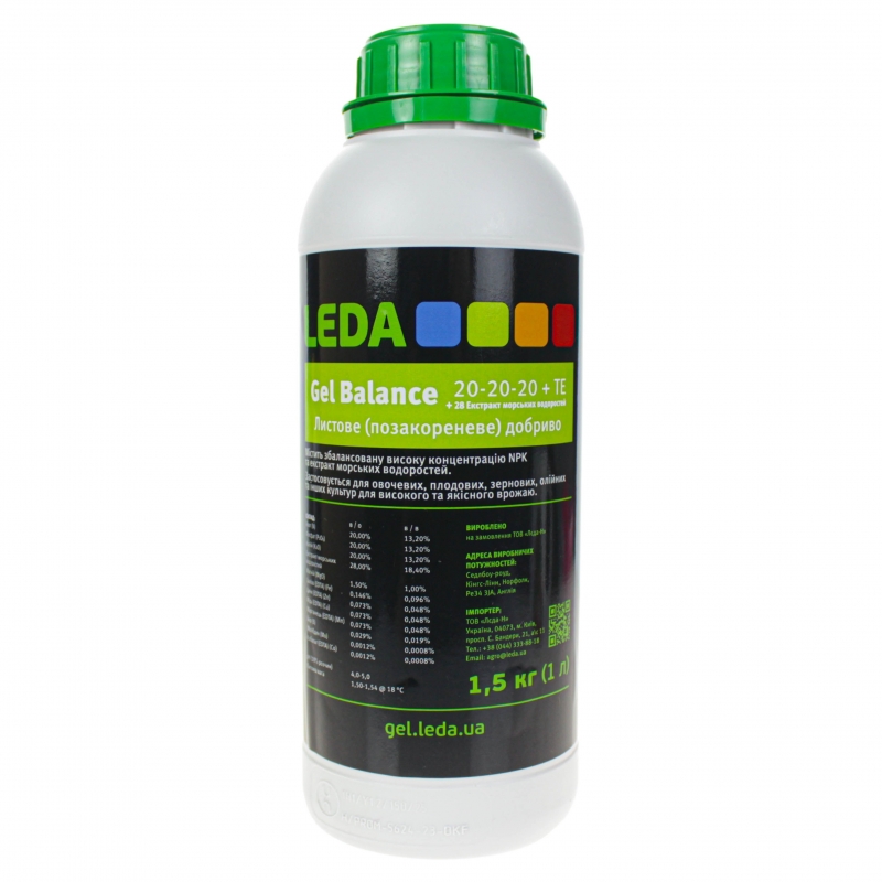 Гель удобрение Баланс Леда | Gel Balance 20-20-20 + ТО Leda