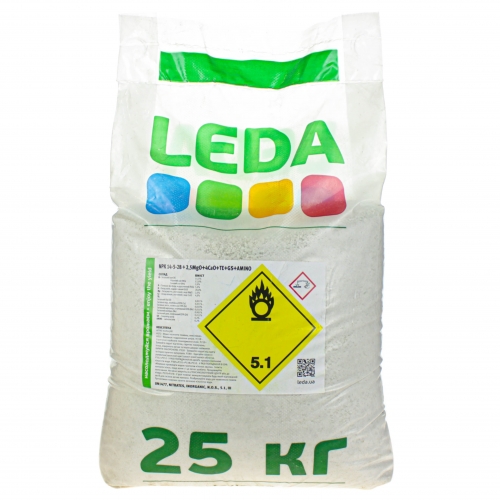 Комплексное удобрение Леда (Leda) NPK 14-5-28+2,5 MgO+4CaO+TE+GS+AMINO