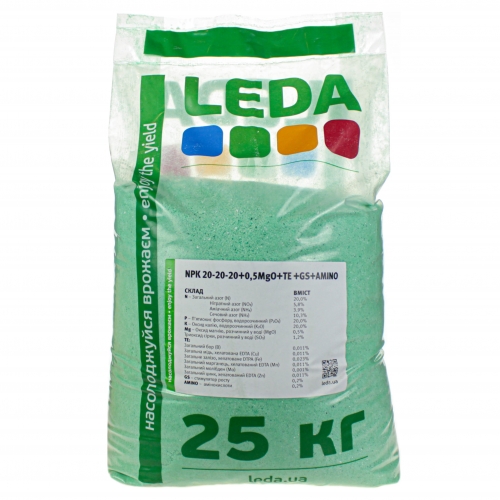 Комплексне добриво Леда | Leda NPK 20-20-20+0.5MgO+TE+GS+AMINO