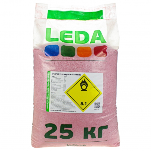 Комплексное удобрение Леда (Leda) NPK 17-10-33+0,5 MgO+TE+GS+AMINO