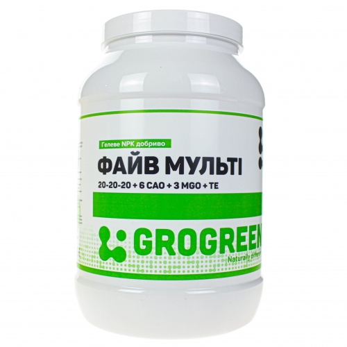Добриво Гель Файв Мульті NPK 20-20-20 + 6CaO + 3MgO + TE Гро Грін | Five Multi Gro Green